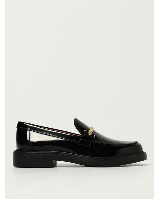 Tod's Black Brushed Leather Loafers