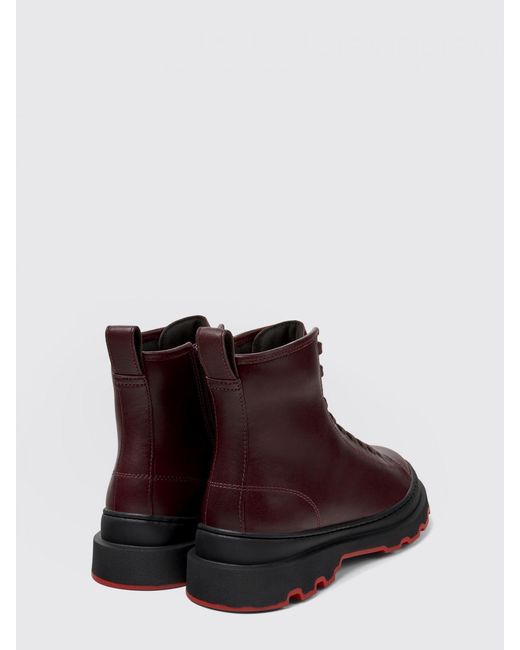 Camper Purple Brutus+ Leather Ankle Boot