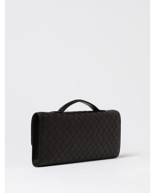 Bottega Veneta Black Andiamo Intrecciato Nappa Clutch