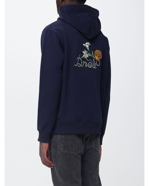 Drole de Monsieur Blue Hoodie With Logo for men