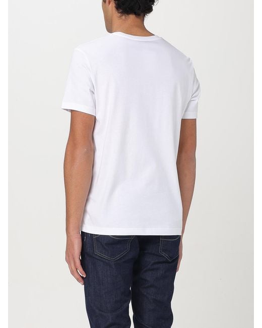 T-Shirt Basic di Fay in White da Uomo