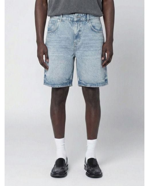 Represent Blue Denim Shorts for men