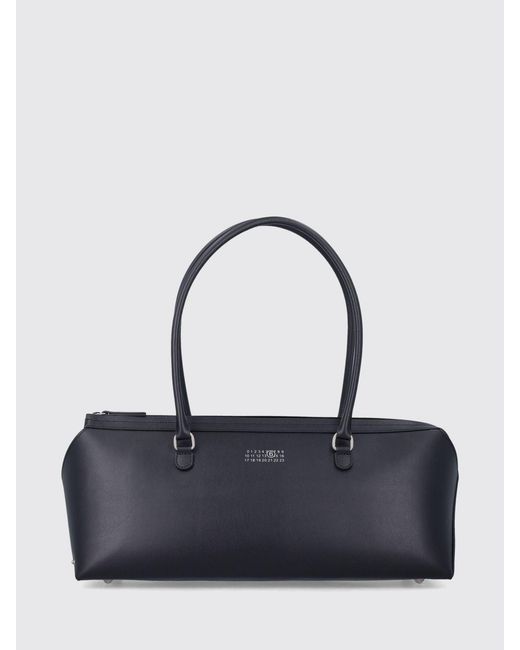 MM6 by Maison Margiela Blue Leather Shoulder Bag With Logo for men