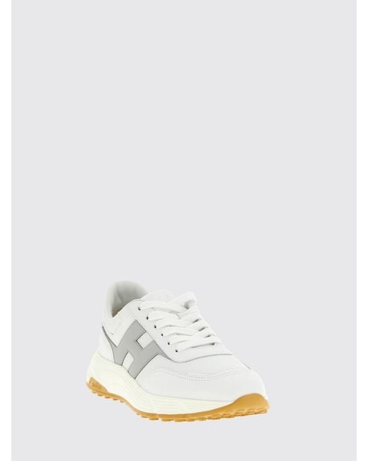 Hogan White Hyperlight Leather Sneakers for men