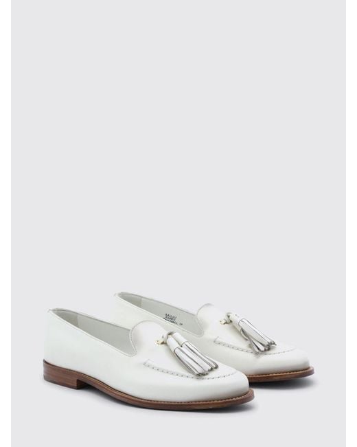 Church's White Renee Leather Loafers