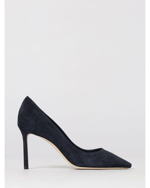 Jimmy Choo Blue Romy Suede Pumps