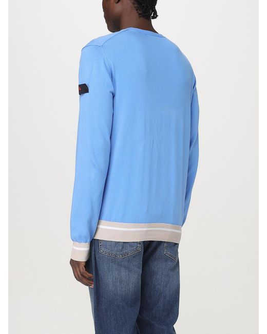 Peuterey Blue Crew Neck Knit Sweater for men