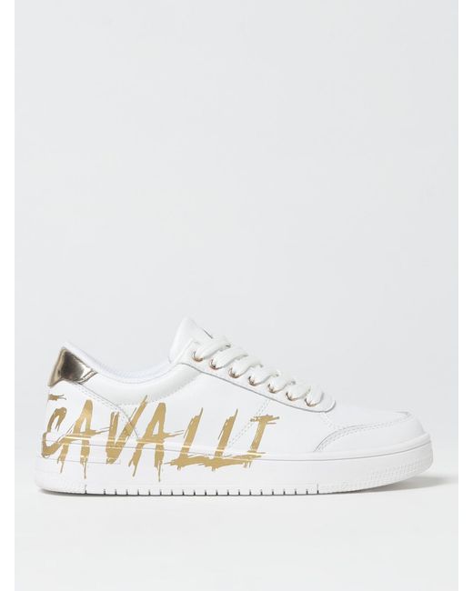 Just Cavalli White Logo Sneakers