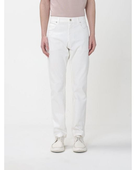 Eleventy White Stretch Cotton Slim Fit Jeans for men