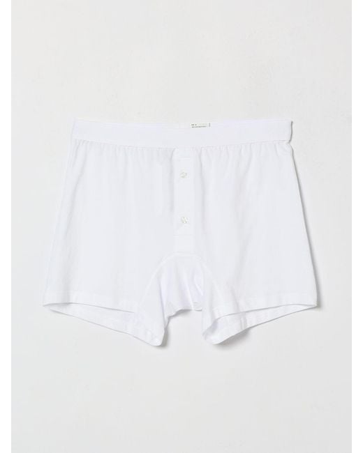 Comme des Garçons White Comme Des GarÇ Ons Cotton Boxer Shorts With Elasticated Waistband for men