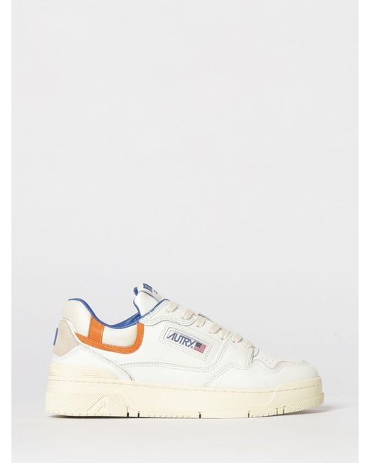 Autry White Clc Low Leather And Mesh Sneakers for men