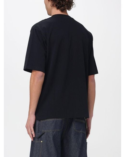 DSquared² Black Cotton T-Shirt With Logo for men
