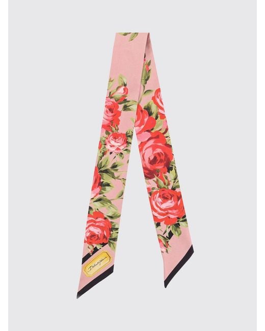 Dolce & Gabbana White Dolce &Amp Gabbana Floral Print Silk Twill Bandeau