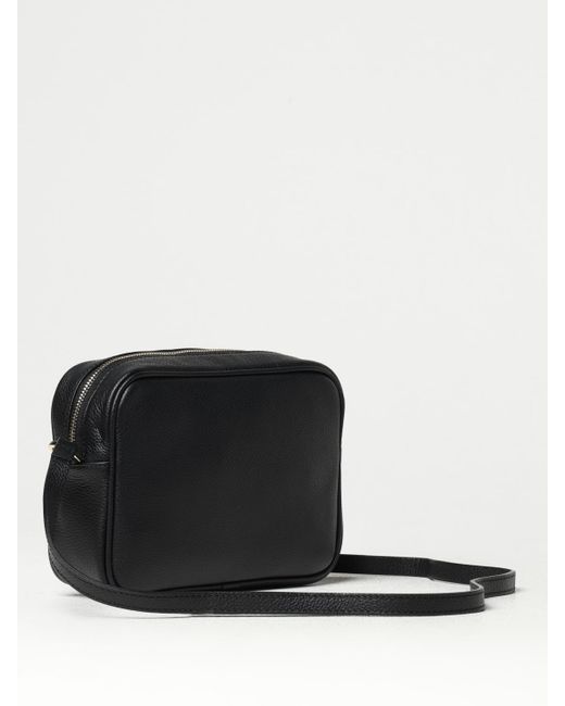 Patrizia Pepe Black Grained Leather Bag
