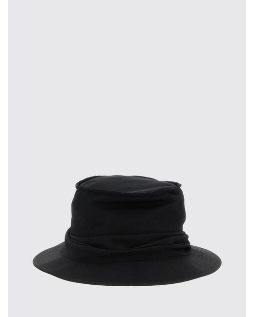 Yohji Yamamoto Black Drape Wool Hat for men
