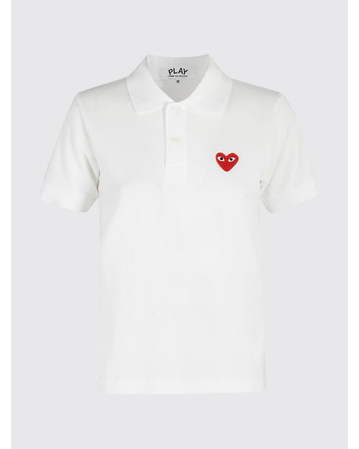 COMME DES GARÇONS PLAY White Comme Des GarÇ Ons Play Cotton Polo Shirt With Logo
