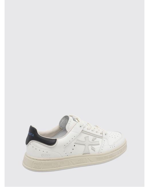 Premiata White Quinn Leather Sneakers for men