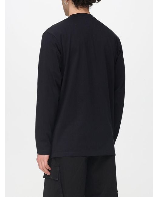 Y-3 Blue Gfx Long Sleeve Cotton T-Shirt for men