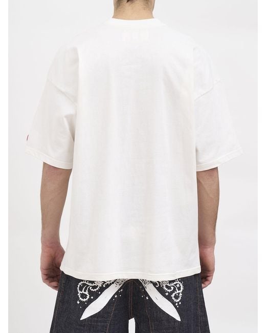 PDF Gray Printed Cotton T-Shirt for men