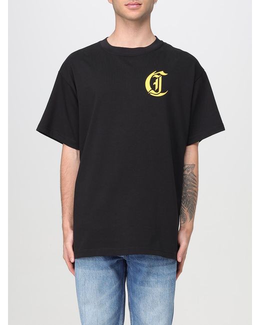 Just Cavalli Black Short Sleeve Crew Neck Tee for men