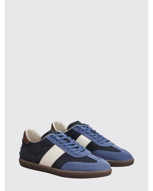 Tod's Blue Suede Sneakers for men