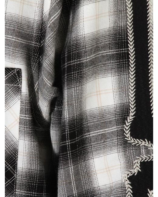 Amiri Gray Check Cotton Shirt for men