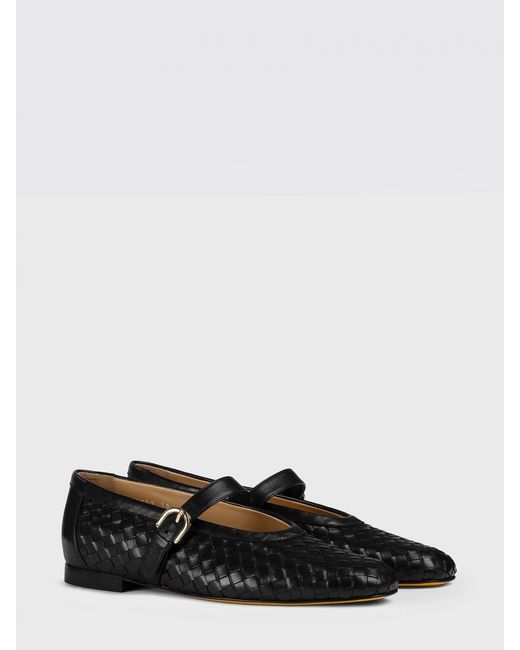 Doucal's White Woven Nappa Ballerinas