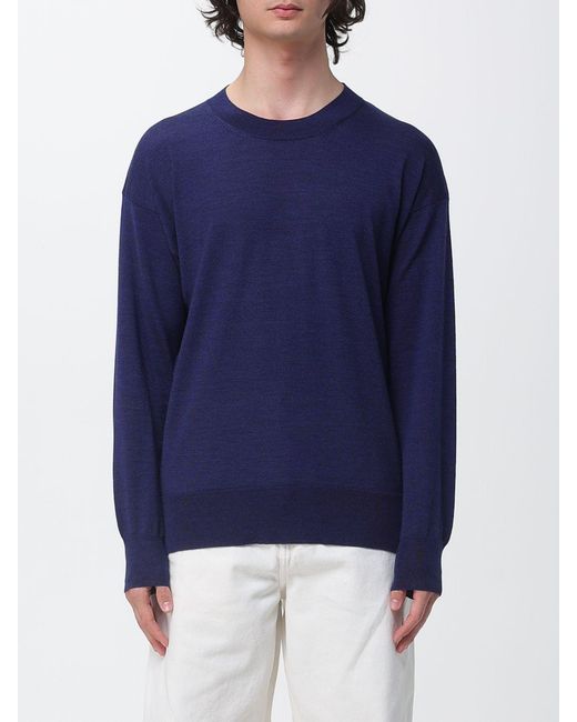 AMI Rundhals-Pullover Aus Wolle Und Seide in Blue für Herren