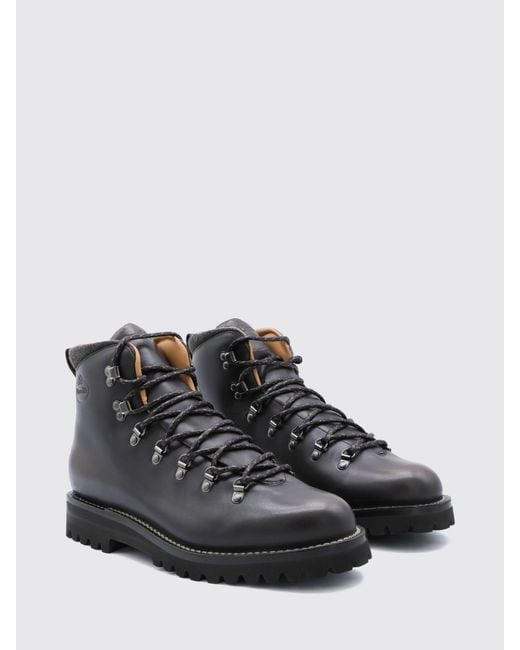 Church's Black Lace-Up Smooth Calfskin Ankle Boots With Padded Ankle for men