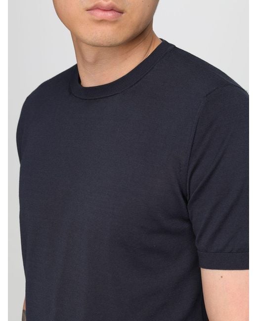 Drumohr Blue Cotton T-Shirt for men
