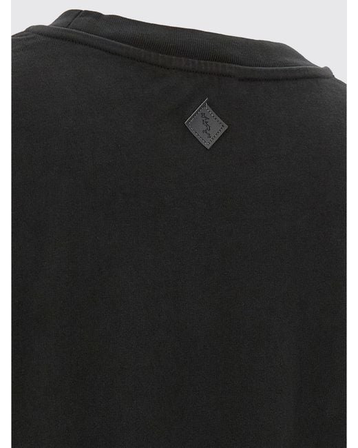 Haikure Black A-Line Cotton Midi Dress With Crew Neck