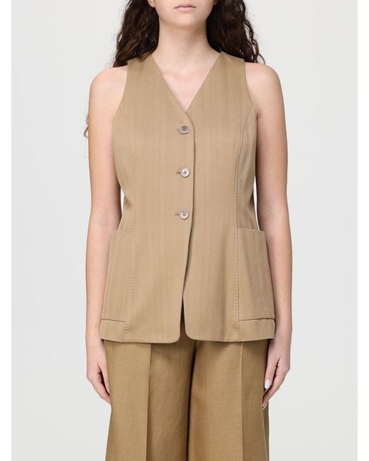 Max Mara Natural Single-Breasted Vest