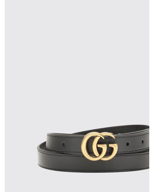 Gucci White Gg Marmont Calf Leather Belt