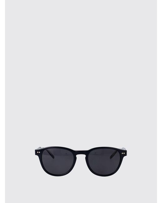 Tommy Hilfiger White Rounded Acetate Sunglasses With Contrasting Logo for men