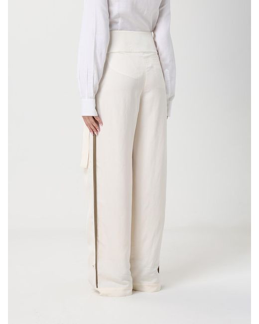 Entire studios White Linen Blend Palazzo Trousers