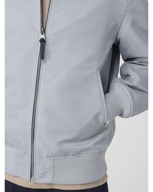 Mackage Blue Leather Bomber Jacket for men