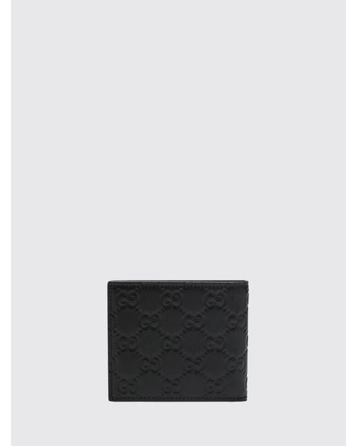 Gucci White Gg Emblem Leather Wallet With Gg Monogram for men