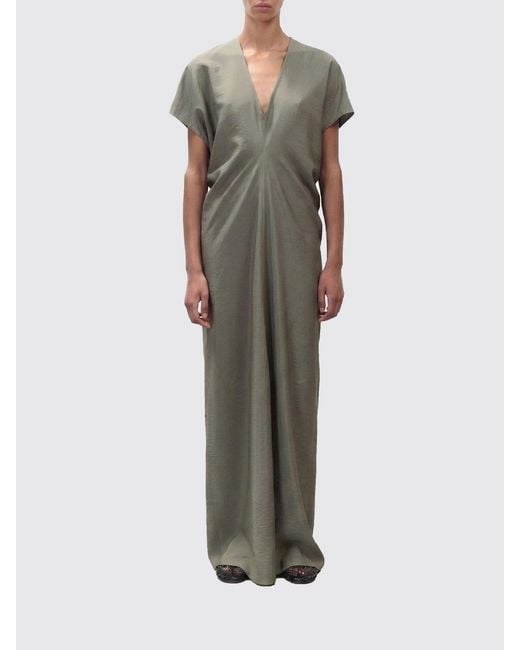 Alysi Green Liquid Touch Satin Long Dress