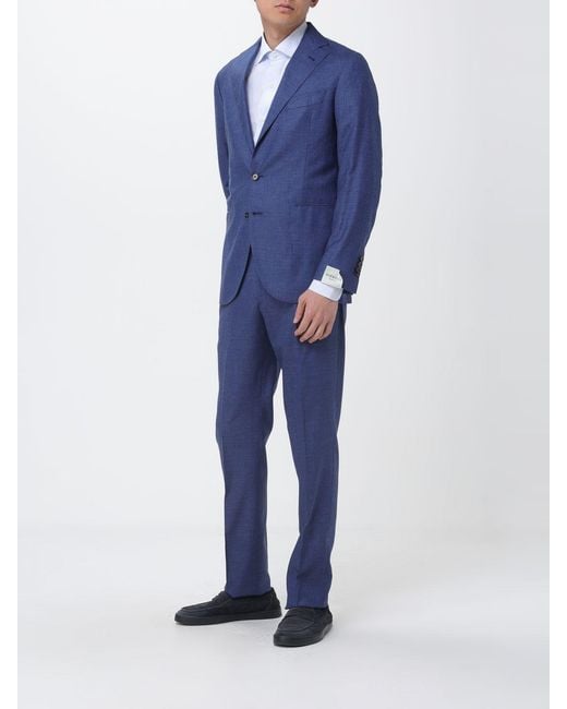 Luigi Borrelli Napoli Blue Virgin Wool Blend Dress for men