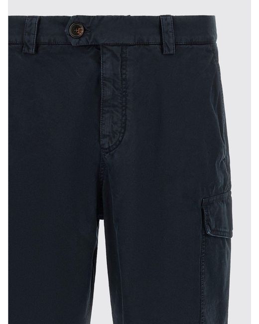 Brunello Cucinelli Blue Pants for men