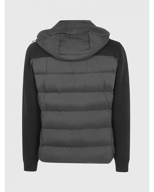 Moorer Black Jesse-Stp Quilted Wool And Cashmere Down Jacket With Hood for men
