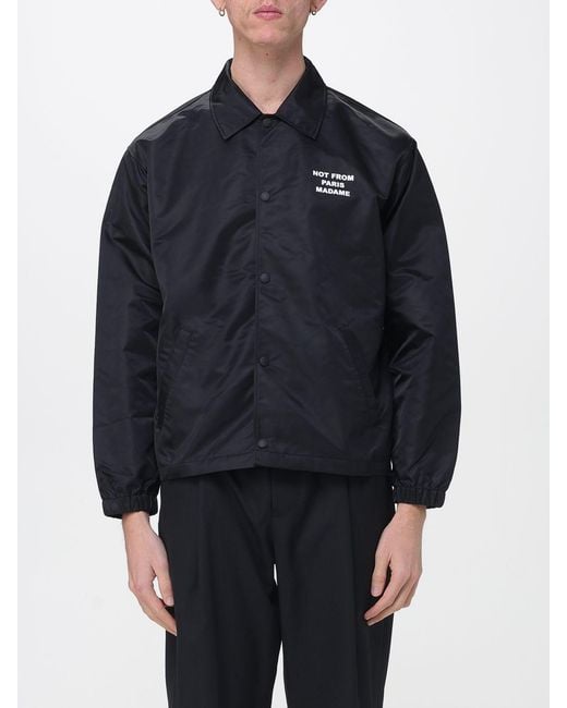 Drole de Monsieur Blue Nylon Overshirt for men