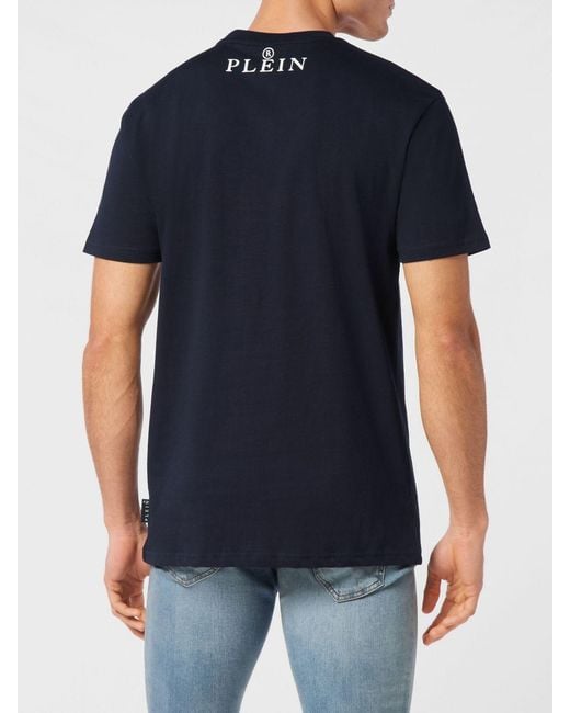 Philipp Plein Black Slim Fit Hexagon Logo Monogram Cotton T-Shirt for men