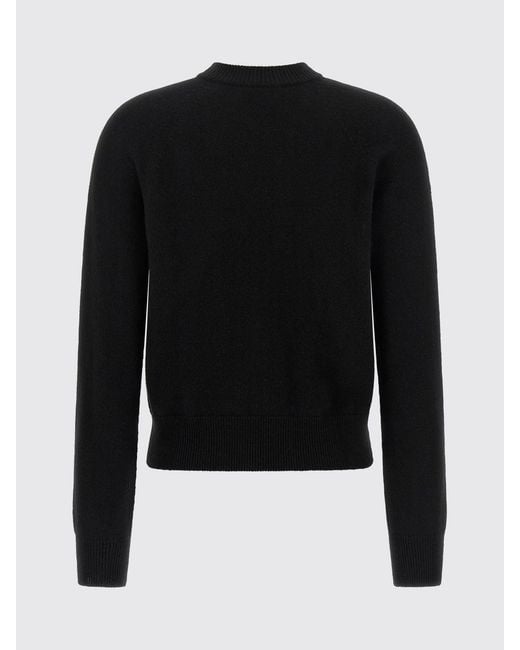 Balmain Blue Cashmere And Virgin Wool Blend Crewneck Jumper With Long Sleeves