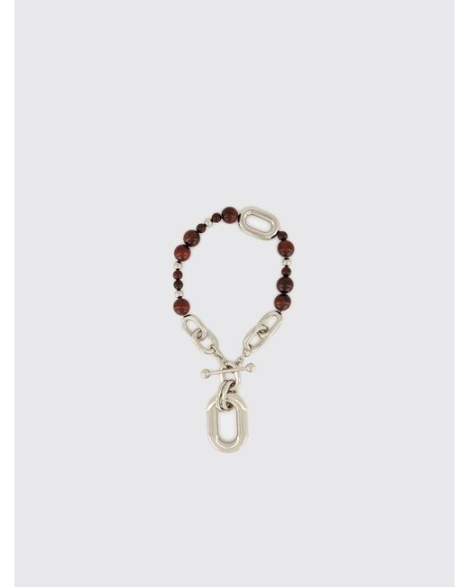 Rabanne Blue Brass And Wood Necklace With Charm