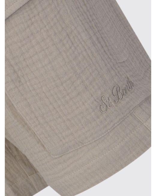 Mc2 Saint Barth Natural Cotton Cargo Shorts for men
