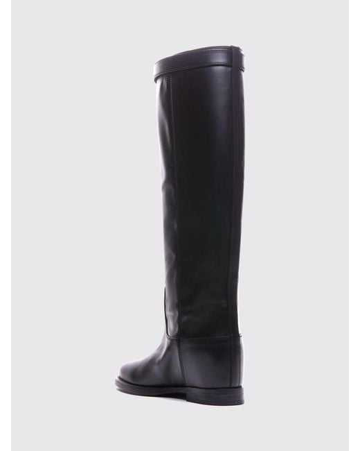 Via Roma 15 Blue Flat Ankle Boot