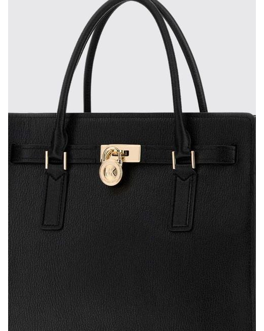 Michael Kors Black Hamilton Moderne Leather Tote Bag With Removable Strap