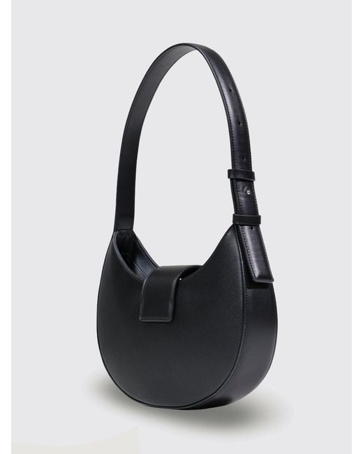 ARMANI EXCHANGE Black Hobo Shoulder Bag With Metal Logo