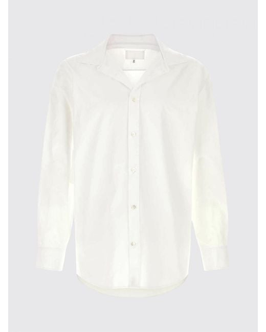 Maison Margiela White Slim Fit Cotton Poplin Shirt With French Collar for men
